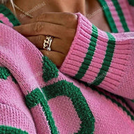 WW | Strickjacke mit grafischen Drucken für Damen