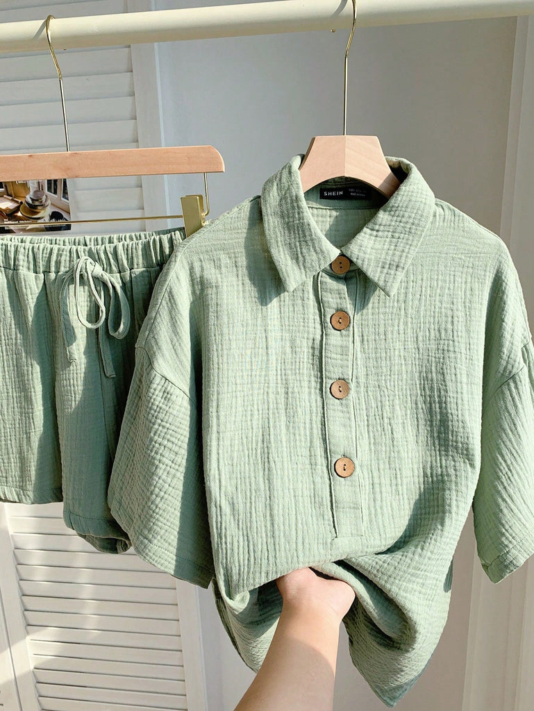 WW | Freizeit Leinen 2-teiliges Set mit Relaxed Fit für Damen