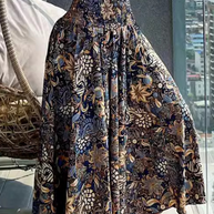 WW | Elegante, lockere Hose mit hohem Bund und ganzflächigem A-Typ Blumenmuster