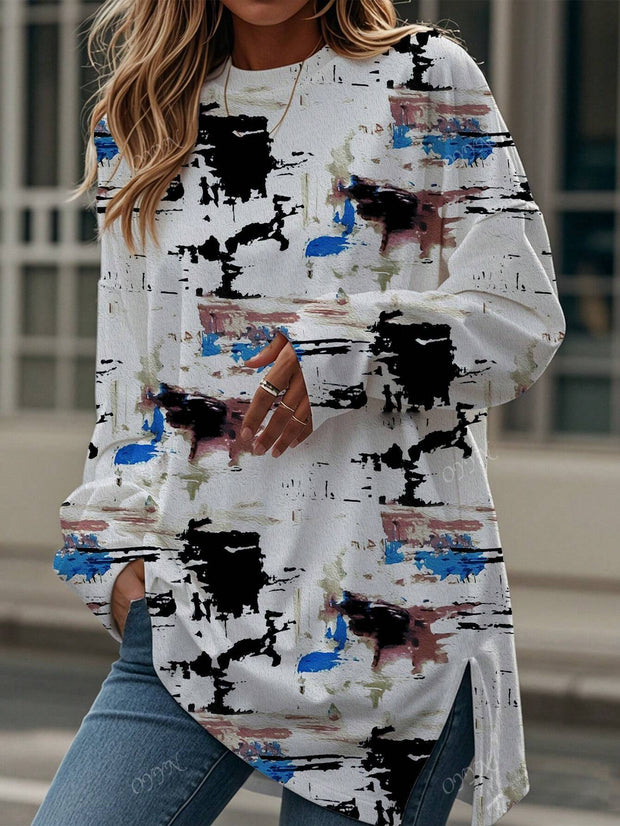 WW | Damen Digitaldruck Langarm-T-Shirt