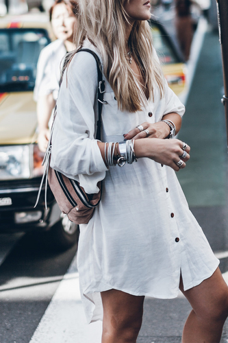 WW | Lässiger Street Solid Knot Split Badeanzug Überwurf