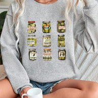 WW | Gestreiftes Sweatshirt mit Rosa Details für Damen