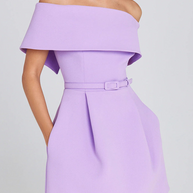 WW | Sexy Einfarbige Tasche Schnürung Off Shoulder A Linie Kleider - 3 Farben