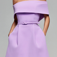 WW | Sexy Einfarbige Tasche Schnürung Off Shoulder A Linie Kleider - 3 Farben