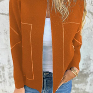 WW | Lässige tägliche Pocket-Patchwork-Reißverschluss-O-Hals-Oberbekleidung - 8 Farben