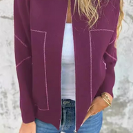 WW | Lässige tägliche Pocket-Patchwork-Reißverschluss-O-Hals-Oberbekleidung - 8 Farben