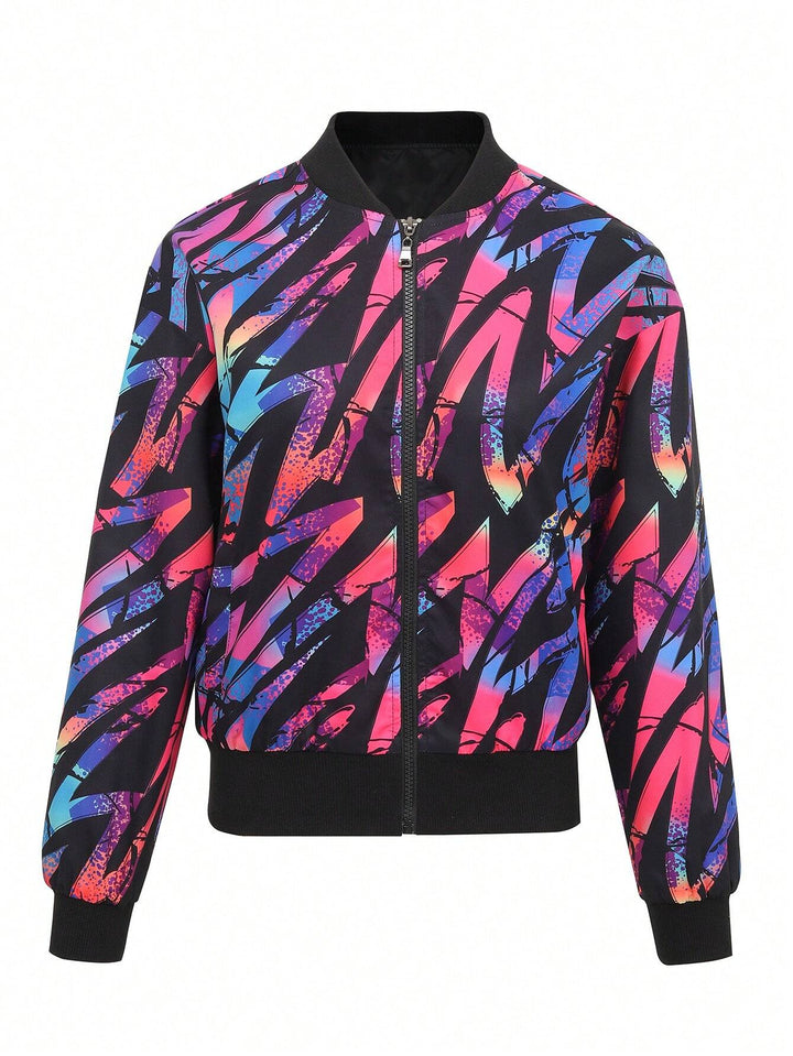 W&W Mode | Herbst Winter Freizeit Druckjacke