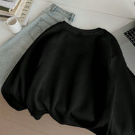 WW | Lässiges Leopard- und Kirschgrafik-Sweatshirt in Schwarz