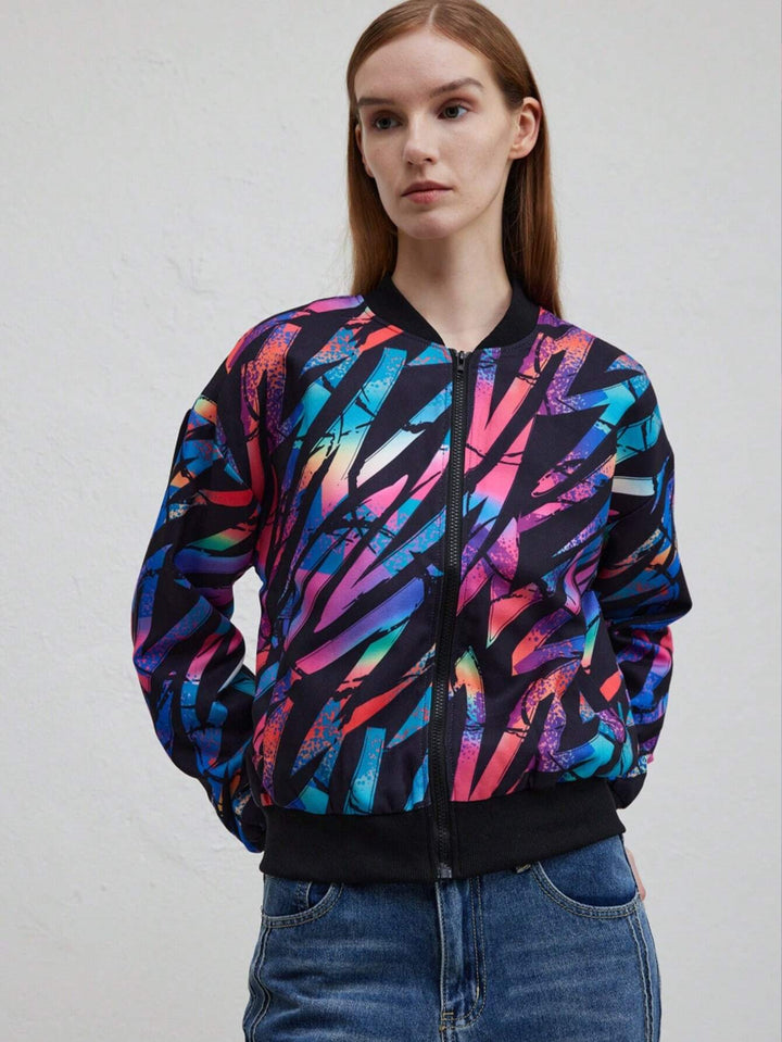 W&W Mode | Herbst Winter Freizeit Druckjacke