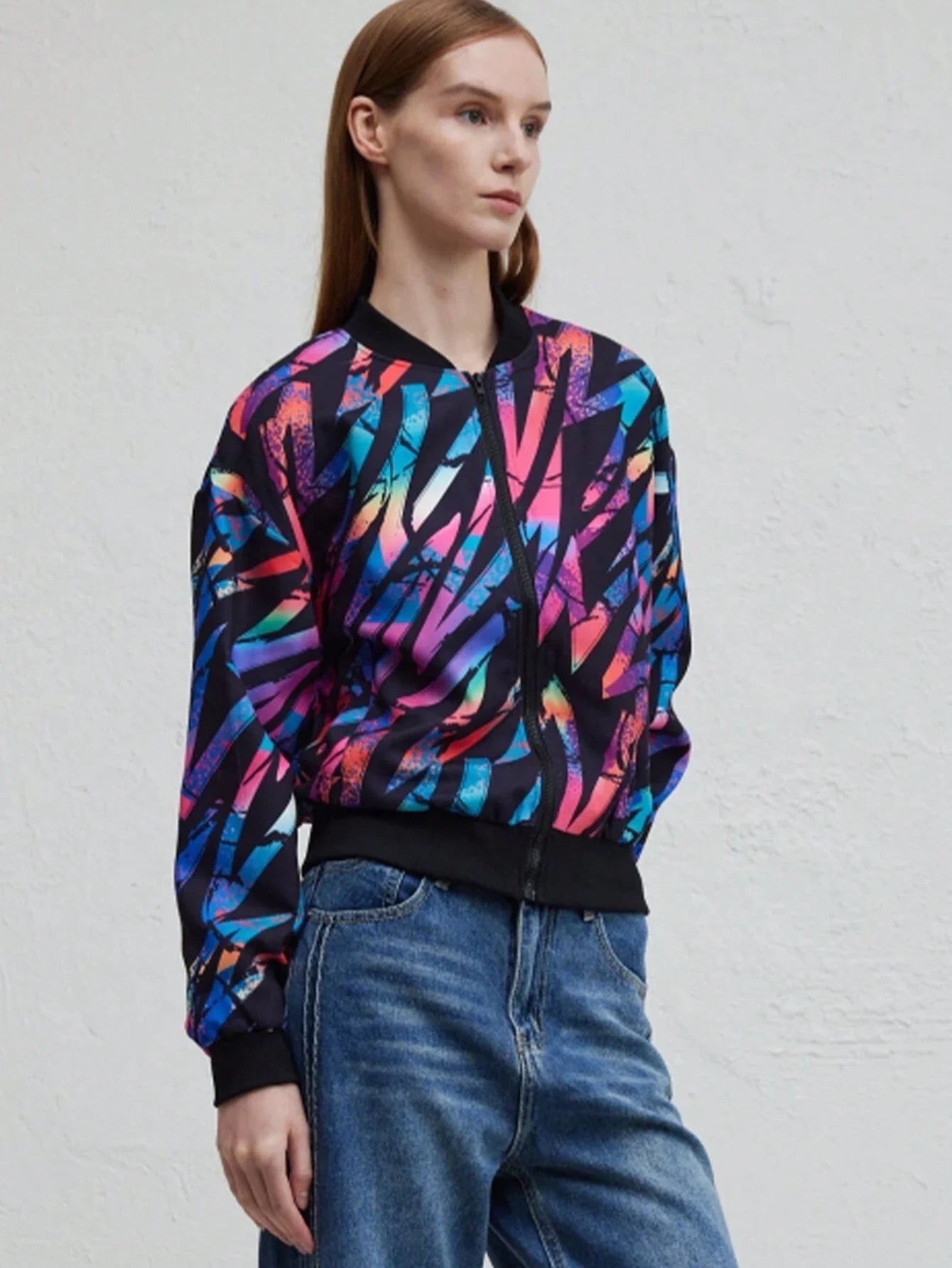 WW | Herbst Winter Freizeit Druckjacke
