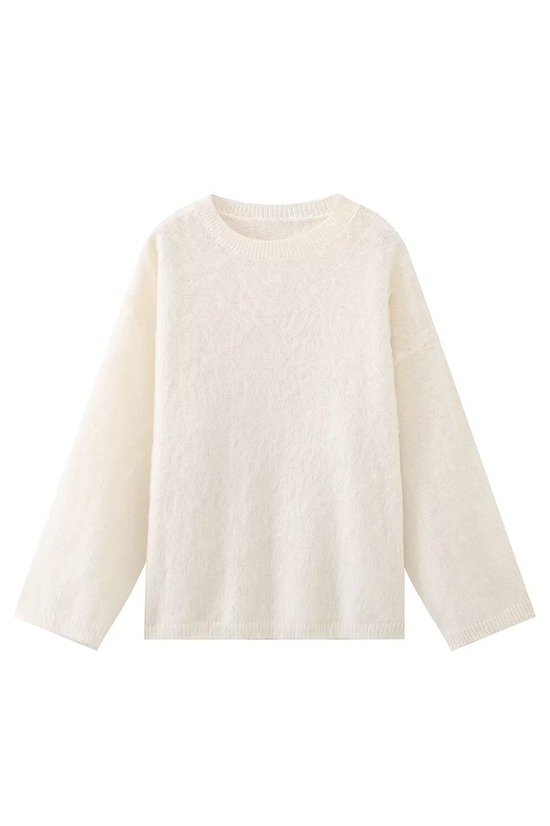 WW | Lässige Tägliche Flauschige O-Hals Pullover