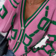 WW | Strickjacke mit grafischen Drucken für Damen