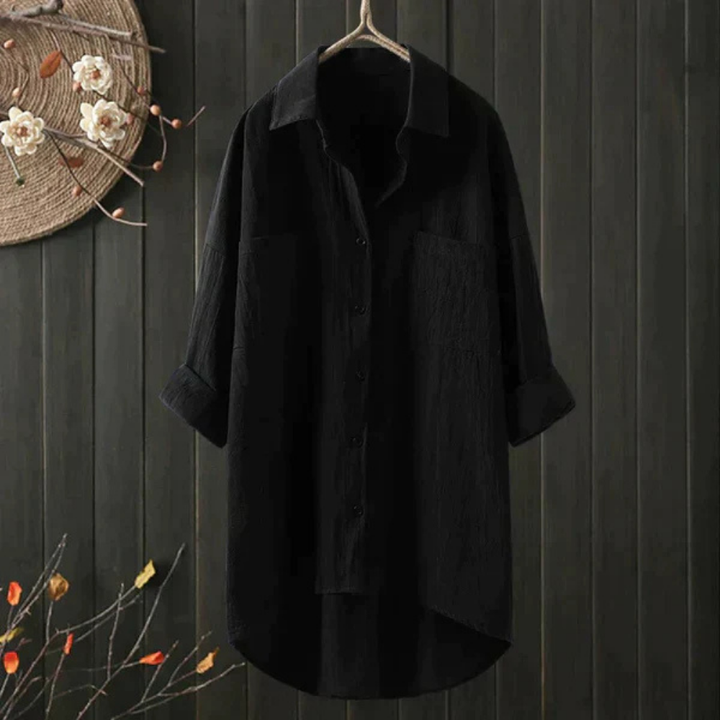 W&W Mode | Damen Leinenbluse Mit Oversize Schnitt