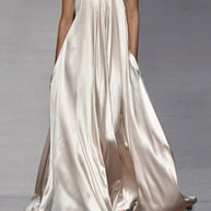 WW | Bijou Satin Halterneck Abend Fest Maxi Kleid