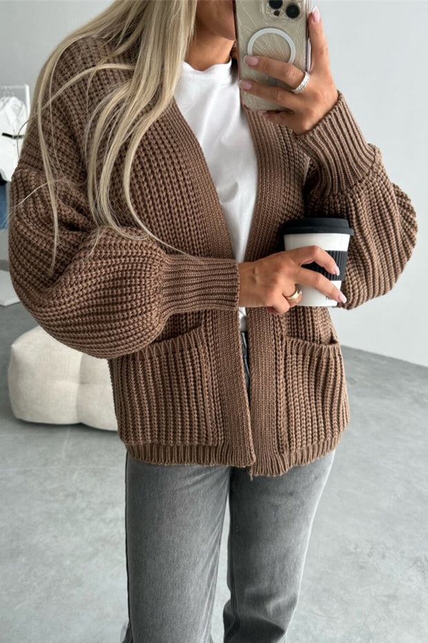 WW | Lässige Taschenwebung V-Ausschnitt Oberbekleidung - 5 Farben