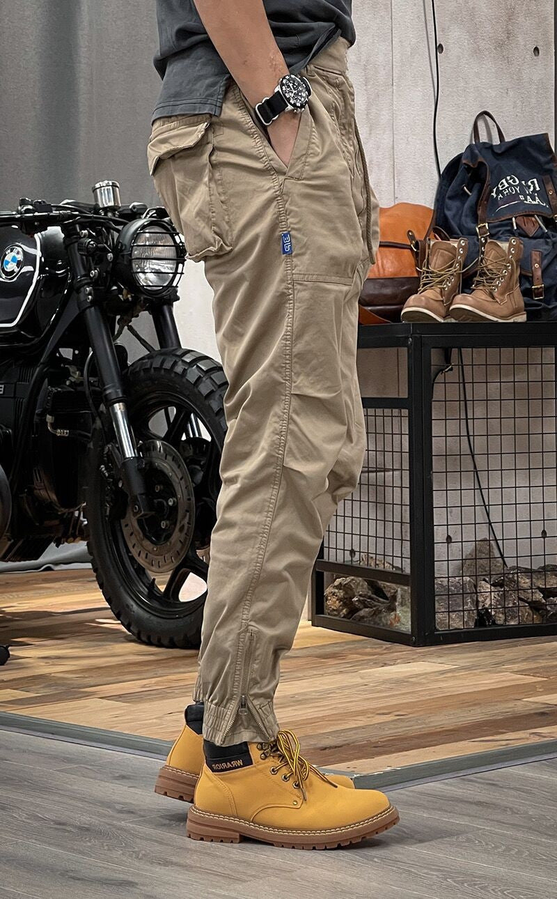 WW | Retro Herren Latzhose Mit Mehreren Taschen Und Elastischer Taille