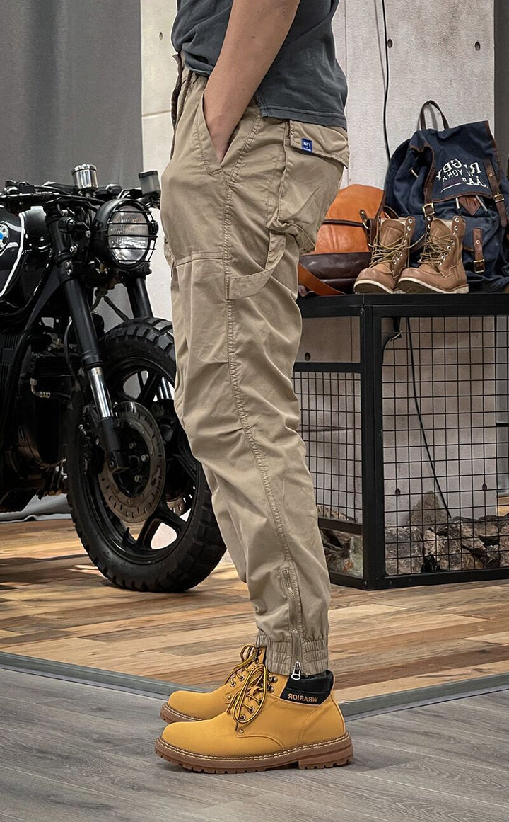 W&W Mode | Retro Herren Latzhose Mit Mehreren Taschen Und Elastischer Taille