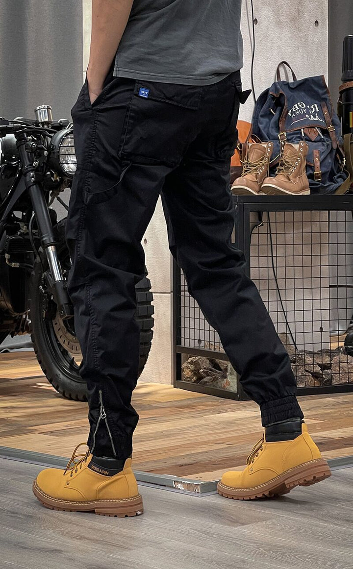 W&W Mode | Retro Herren Latzhose Mit Mehreren Taschen Und Elastischer Taille
