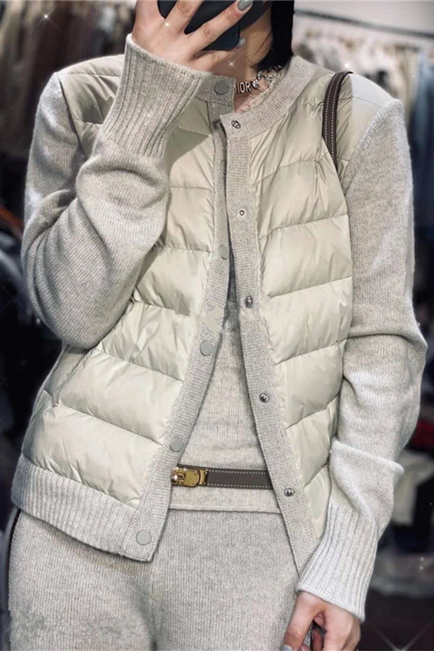 WW | Freizeit Winter Daunen Grau Jacke für Frauen