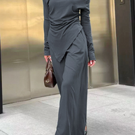 WW | Stilvolle Herbst Streetwear Off-Shoulder Zweiteilig Set Für Frauen