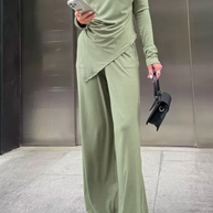 WW | Stilvolle Herbst Streetwear Off-Shoulder Zweiteilig Set Für Frauen
