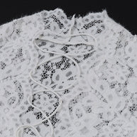 WW | Sexy Spitze Durchsichtige Trägerdesign V-Ausschnitt Spitze Kleid Kleider