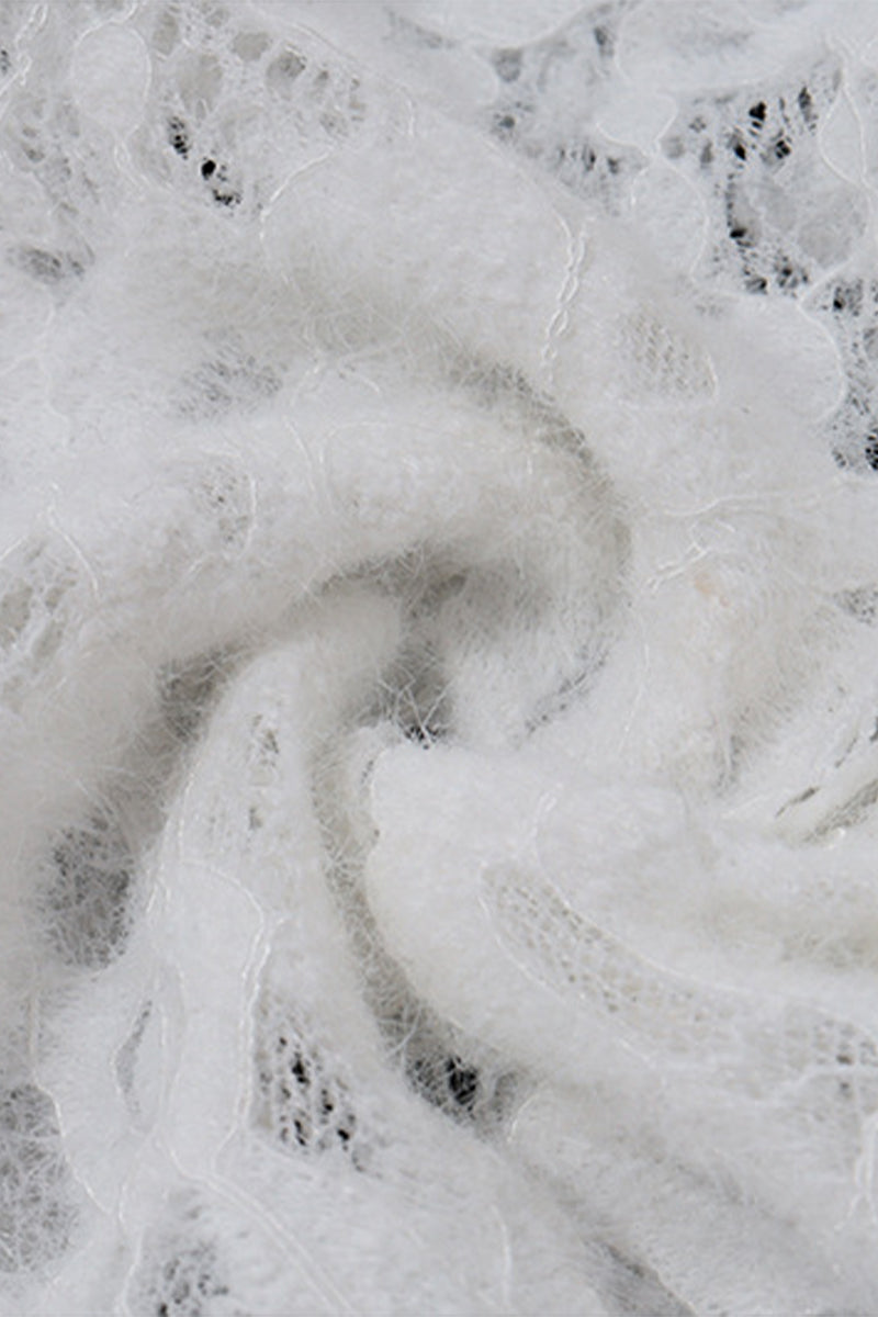 WW | Sexy Spitze Durchsichtige Trägerdesign V-Ausschnitt Spitze Kleid Kleider