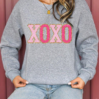WW | Gestreiftes Sweatshirt mit Rosa Details für Damen