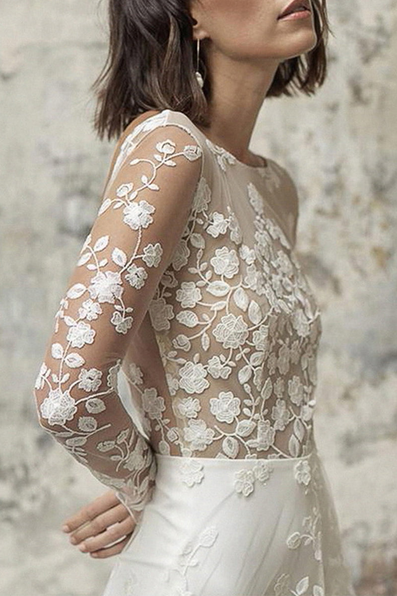 WW | Sexy Spitze Patchwork O-Ausschnitt Gerade Overall
