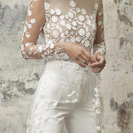 WW | Sexy Spitze Patchwork O-Ausschnitt Gerade Overall