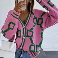 WW | Strickjacke mit grafischen Drucken für Damen