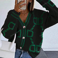 WW | Strickjacke mit grafischen Drucken für Damen