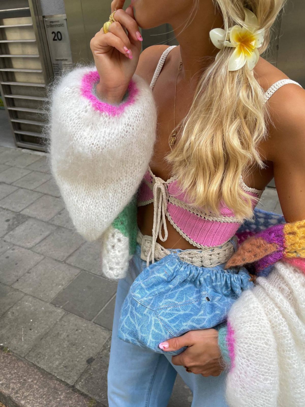 WW | Gestreifter Offener Pullover