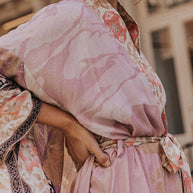 WW | Freizeit Floral Print Schnürung Kontrast Badebekleidung Überwurf