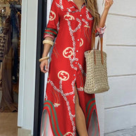 WW | Frühjahr und Sommermode sexy Bluse langer Rock Kleid