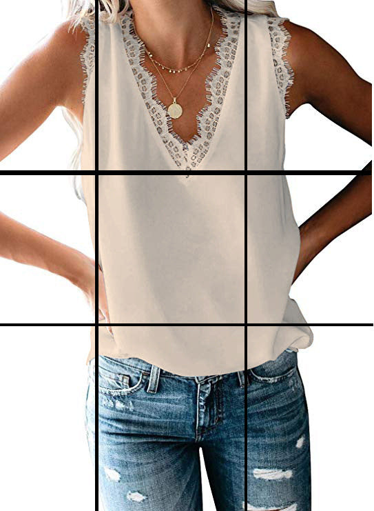 Damen Bluse mit elegantem Spitzeneinsatz WW