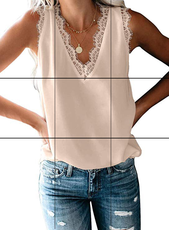 Damen Bluse mit elegantem Spitzeneinsatz WW