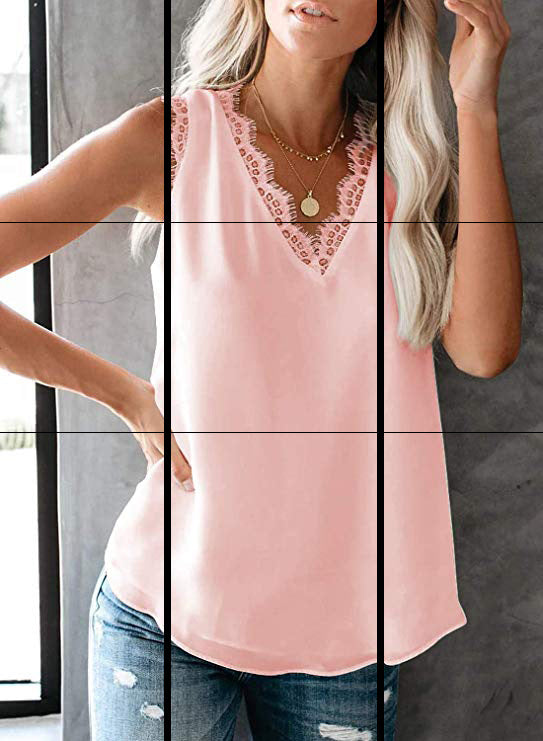Damen Bluse mit elegantem Spitzeneinsatz WW