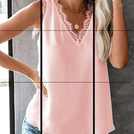 Damen Bluse mit elegantem Spitzeneinsatz WW