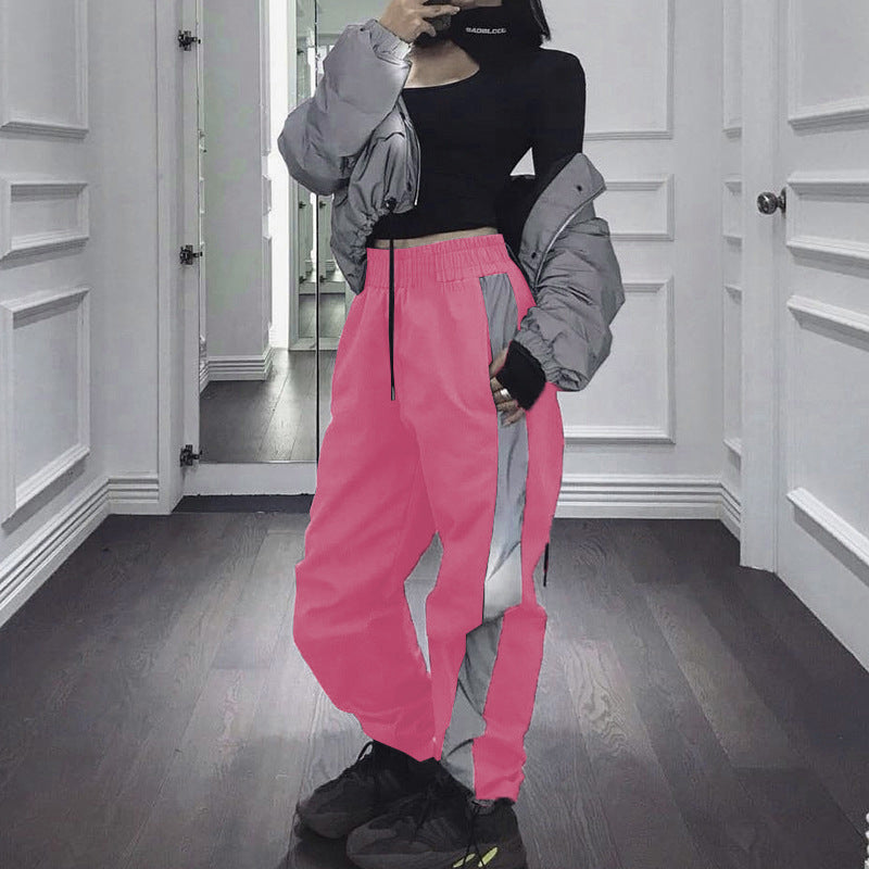 Damen Sportliches Jogginganzug mit reflektierenden Akzenten WW