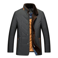 WW | Monochrome Daunenjacke mit Pelzkragen für Herren
