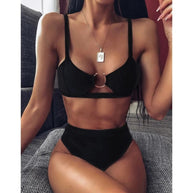 WW - Leoparden-Bikini mit hoher Taille