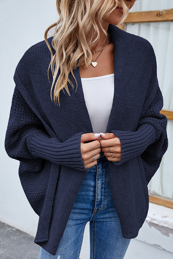 W&W Mode | Eleganter Herbst Strickcardigan mit Dolmanärmeln für Frauen