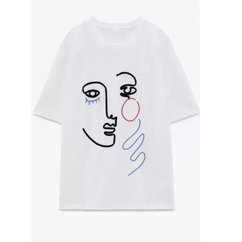 WW | bedrucktes damen t-shirt mit kurzen ärmeln