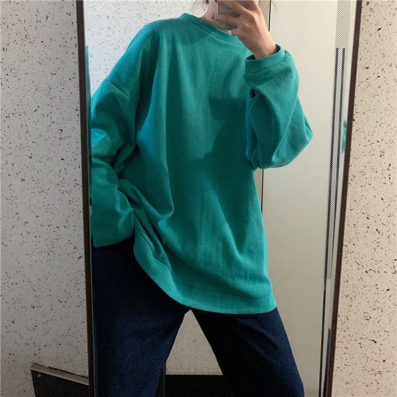 Damen Relaxed Fit Langarm-T-Shirt mit einzigartigem Stickdetail WW