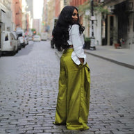 WW | Hochgeschnittene Cargohose mit Gürteldetail