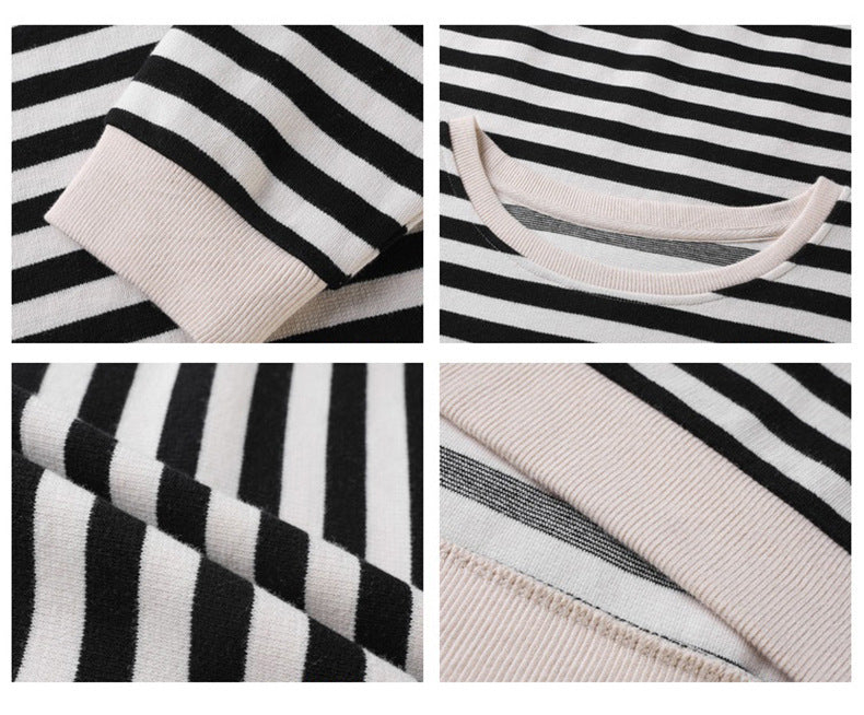 WW | Retro-Gestreiftes Langarmshirt