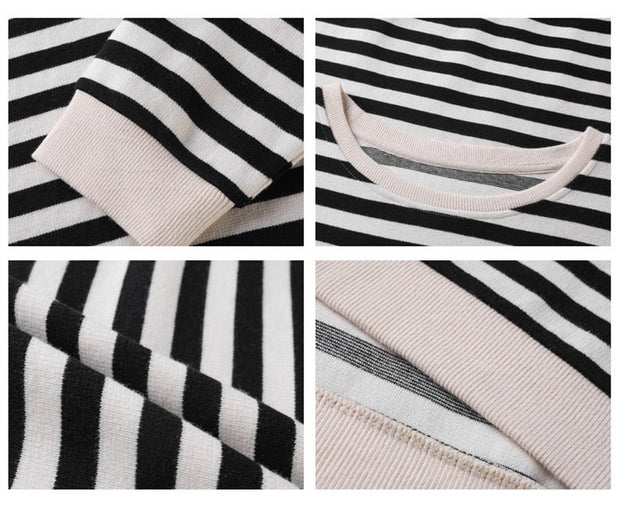 WW | Retro-Gestreiftes Langarmshirt