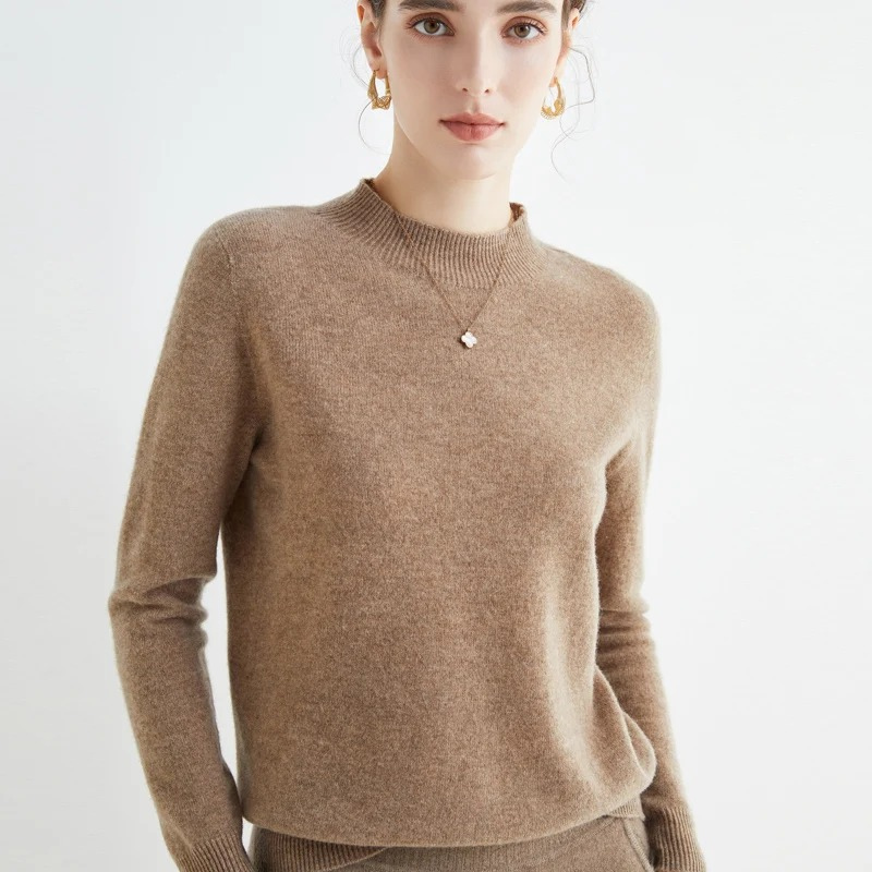 W&W Mode | Cashmere Pullover Damen Rundhals Weicher und Leichter Strickpullover