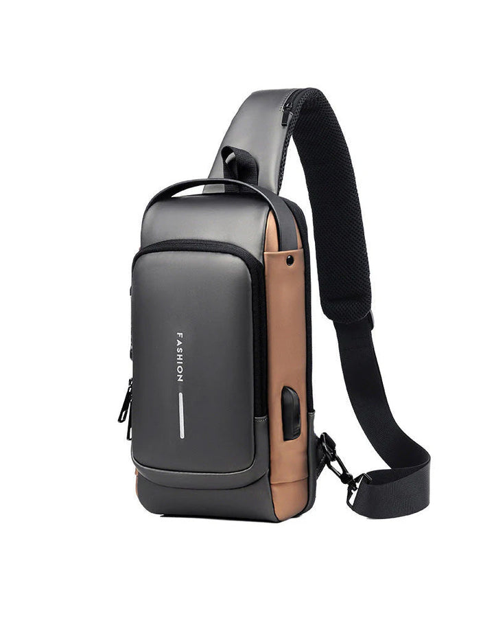 Unisex-Brusttasche mit Zahlenschloss und gepolstertem Tragesystem